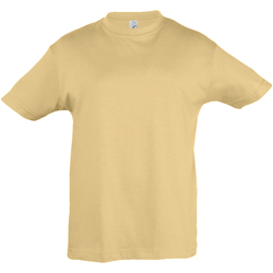 Vêtements Enfant T-shirts linen manches courtes Sols 11970 Beige foncé