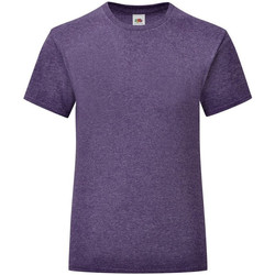 Vêtements Fille T-shirts manches courtes Fruit Of The Loom 61025 Violet chiné