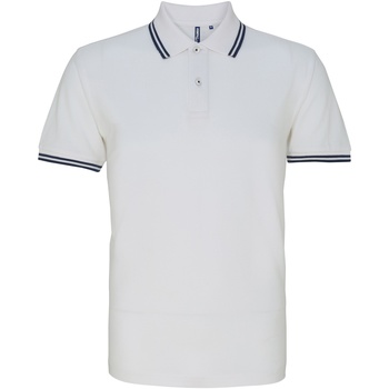 Vêtements Homme Polos manches courtes Asquith & Fox AQ011 Blanc/bleu marine