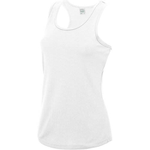 VêAsymmetric Femme Débardeurs / T-shirts sans manche Awdis JC015 Blanc