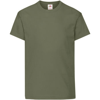 Vêtements Enfant T-shirts manches courtes Fruit Of The Loom 61019 Olive