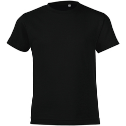 Vêtements Garçon T-shirts manches courtes Sols 01183 Noir