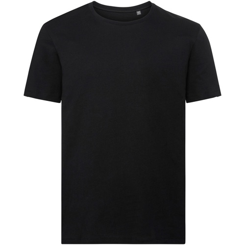 Vêtements Homme T-shirts collared manches longues Russell R108M Noir