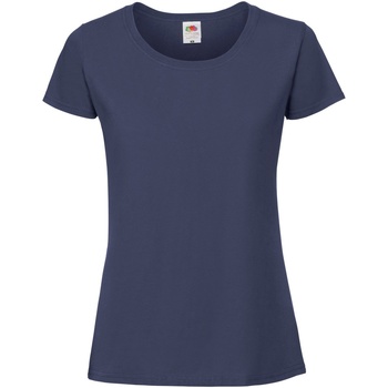 Vêtements Femme T-shirts manches longues Fruit Of The Loom 61424 Bleu