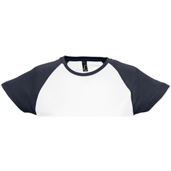 Vêtements Femme T-shirts manches courtes Sols Milky Blanc/Bleu marine