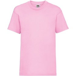 Vêtements Enfant T-shirts wearing manches courtes Fruit Of The Loom 61033 Rose clair