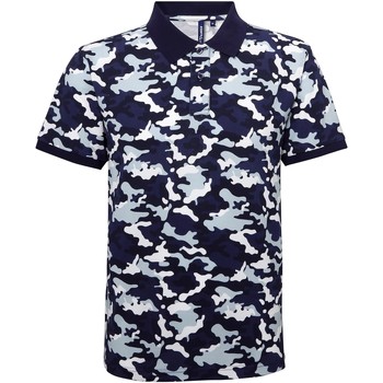 Vêtements Homme Polos manches courtes Asquith & Fox AQ018 Bleu camouflage