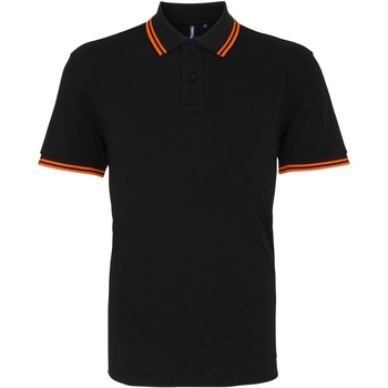 Vêtements Homme Polos manches courtes Asquith & Fox AQ011 Noir/orange
