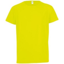 Vêtements Enfant T-shirts linen manches courtes Sols Sporty Jaune néon