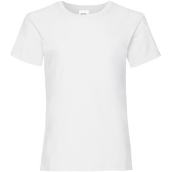 Vêtements Fille T-shirts and manches courtes Fruit Of The Loom 61005 Blanc
