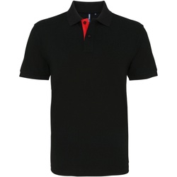 Vêtements Homme Polos manches courtes Asquith & Fox AQ012 Noir/Rouge