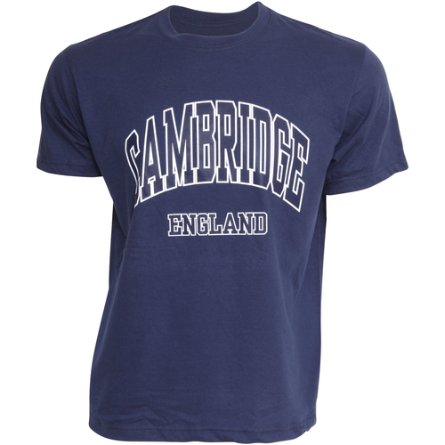 Vêtements Homme T-shirts manches courtes Cambridge University SHIRT131 Bleu