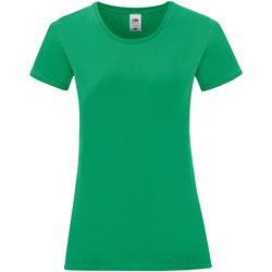 Vêtements Femme T-shirts manches courtes Fruit Of The Loom 61432 Vert