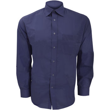 Vêtements Homme Chemises manches longues Kustom Kit KK104 Bleu