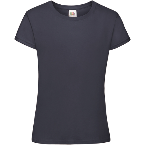 Vêtements Fille T-shirts manches courtes Fruit Of The Loom 61017 Bleu