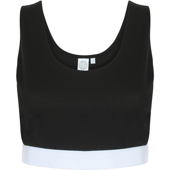 Vêtements Femme Selected Homme T-shirt med rund halsringning Skinni Fit Crop Top Noir