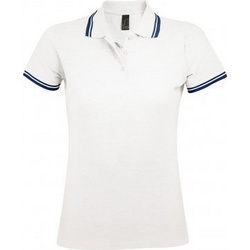 Vêtements Femme Polos manches courtes Sols 10578 Blanc/bleu marine