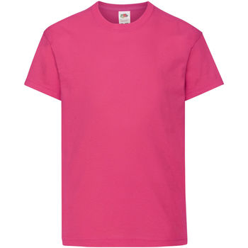 Vêtements Enfant T-shirts manches courtes Fruit Of The Loom 61019 Fuchsia