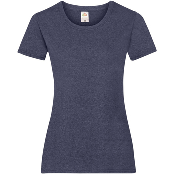 Vêtements Femme T-shirts manches courtes Fruit Of The Loom 61372 Bleu marine chiné