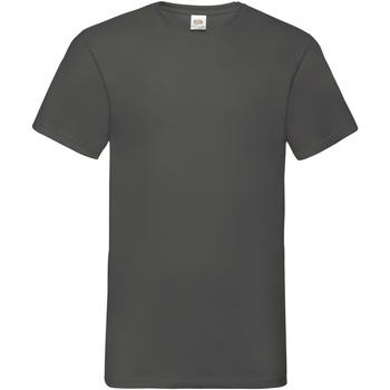 Vêtements Homme T-shirts aqua manches courtes Fruit Of The Loom 61066 Gris
