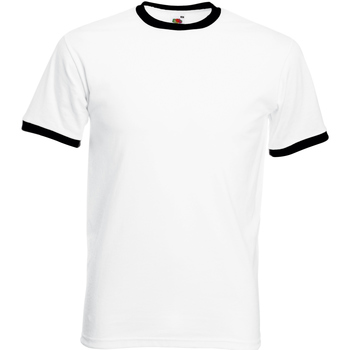 Vêtements Homme T-shirts manches courtes Fruit Of The Loom 61168 Blanc/ Noir