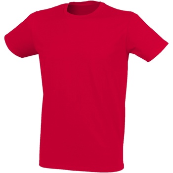 Vêtements Homme T-shirts manches courtes Skinni Fit SF121 Rouge chiné