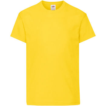 Vêtements Enfant T-shirts manches courtes Fruit Of The Loom 61019 Jaune