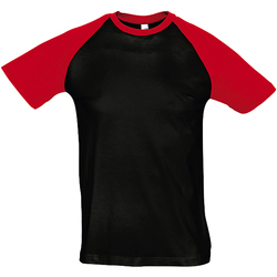 Vêtements Homme T-shirts manches courtes Sols 11190 Noir/rouge