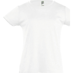 Vêtements Fille T-shirts linen manches courtes Sols Cherry Blanc