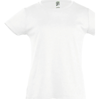 Vêtements Fille T-shirts femme courtes Sols Cherry Blanc