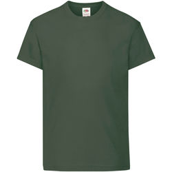 Vêtements Enfant T-shirts manches courtes Fruit Of The Loom 61019 Vert bouteille