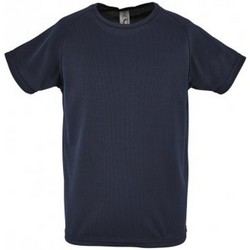 Vêtements Enfant T-shirts linen manches courtes Sols Sporty Bleu marine