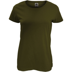 Vêtements Femme T-shirts manches courtes Fruit Of The Loom 61420 Olive