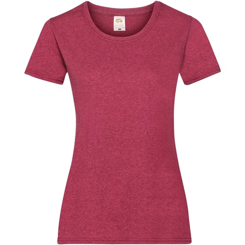 Vêtements Femme T-shirts manches courtes Fruit Of The Loom 61372 Rouge