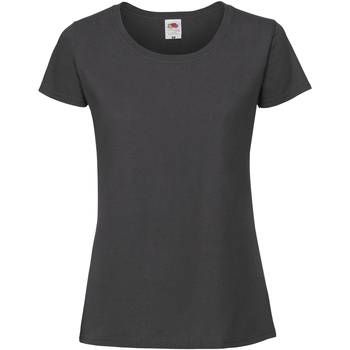 Vêtements Femme T-shirts manches courtes Fruit Of The Loom SS424 Anthracite