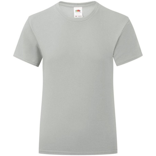 Vêplein Fille T-shirts manches longues Fruit Of The Loom 61025 Gris