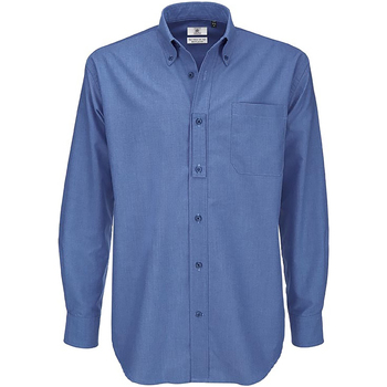 Vêtements Homme Chemises manches longues B And C SMO01 Bleu