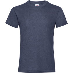 Vêtements Fille T-shirts manches courtes Fruit Of The Loom 61005 Bleu marine vintage chiné