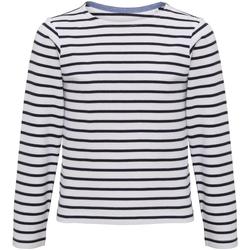 Vêtements Enfant T-shirts manches longues Asquith & Fox Mariniere Blanc / bleu marine