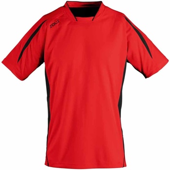 Vêtements Homme T-shirts manches courtes Sols Maracana Rouge/Noir