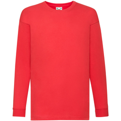 Vêtements Enfant T-shirts wearing manches longues Fruit Of The Loom 61007 Rouge