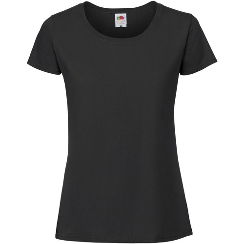 Vêtements Femme T-shirts manches longues Fruit Of The Loom Iconic Premium Noir