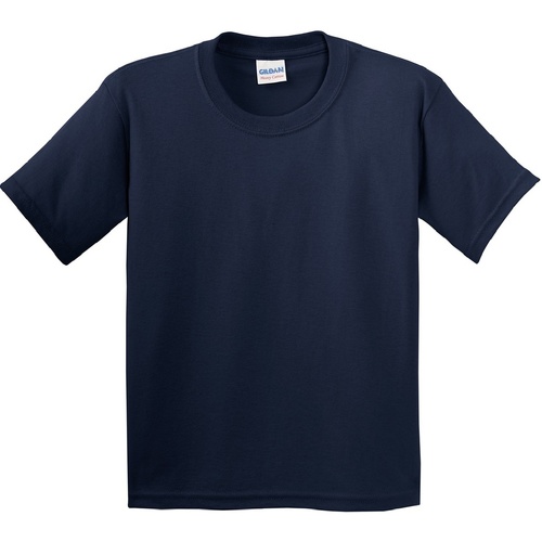 Vêtements Enfant Flute Sleeve Tie Detail Shirt Gildan 5000B Bleu