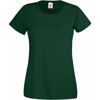 Vêtements Femme T-shirts denim manches courtes Fruit Of The Loom 61372 Vert