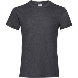Vêtements Fille T-shirts manches courtes Fruit Of The Loom Valueweight Gris foncé chiné