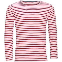 Vêtements Homme T-shirts manches longues Sols 01402 Blanc/Rouge