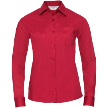 Vêtements Femme Chemises / Chemisiers Russell Collection Chemisier à manches longues BC1026 Rouge