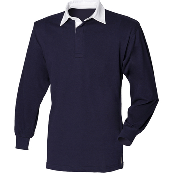 Vêtements Homme Polos manches longues Front Row Rugby Bleu marine/Blanc