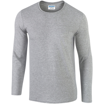 Vêtements Homme T-shirts manches longues Gildan Soft Style Gris sport