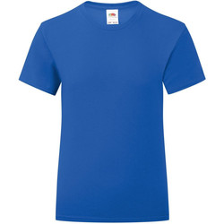 Vêtements Fille T-shirts manches longues Fruit Of The Loom 61025 Bleu